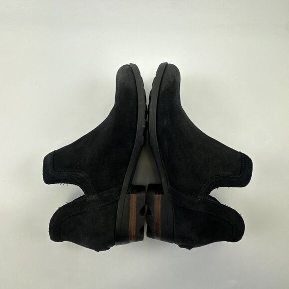 Sorel Lolla Cut Out Bootie Black Suede Ankle Boot Pull On NL3379-010 Womens 10 - Picture 11 of 12